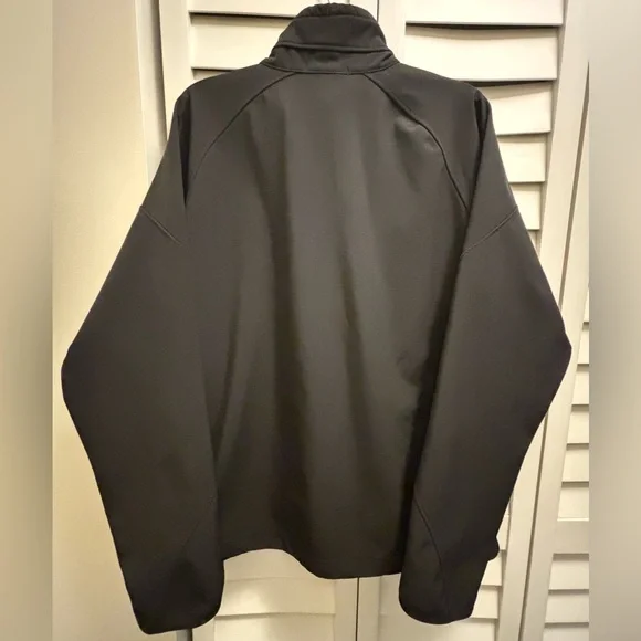 John Deere Jacket Men’s XL Black Soft Shell Windproof Microfleece Zip Workwear - Picture 5 of 9